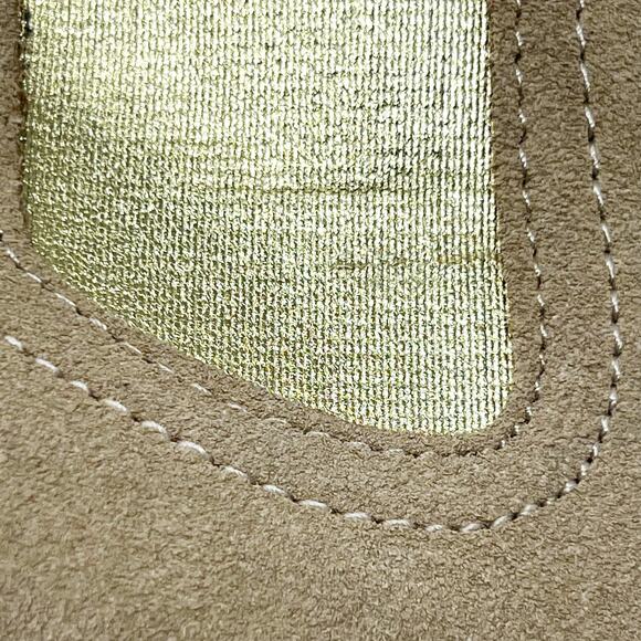 NEW Sperry Top-Sider Marlow Suede Heeled Ankle Boots Tan/Gold Shimmer size 8 M - Picture 14 of 16